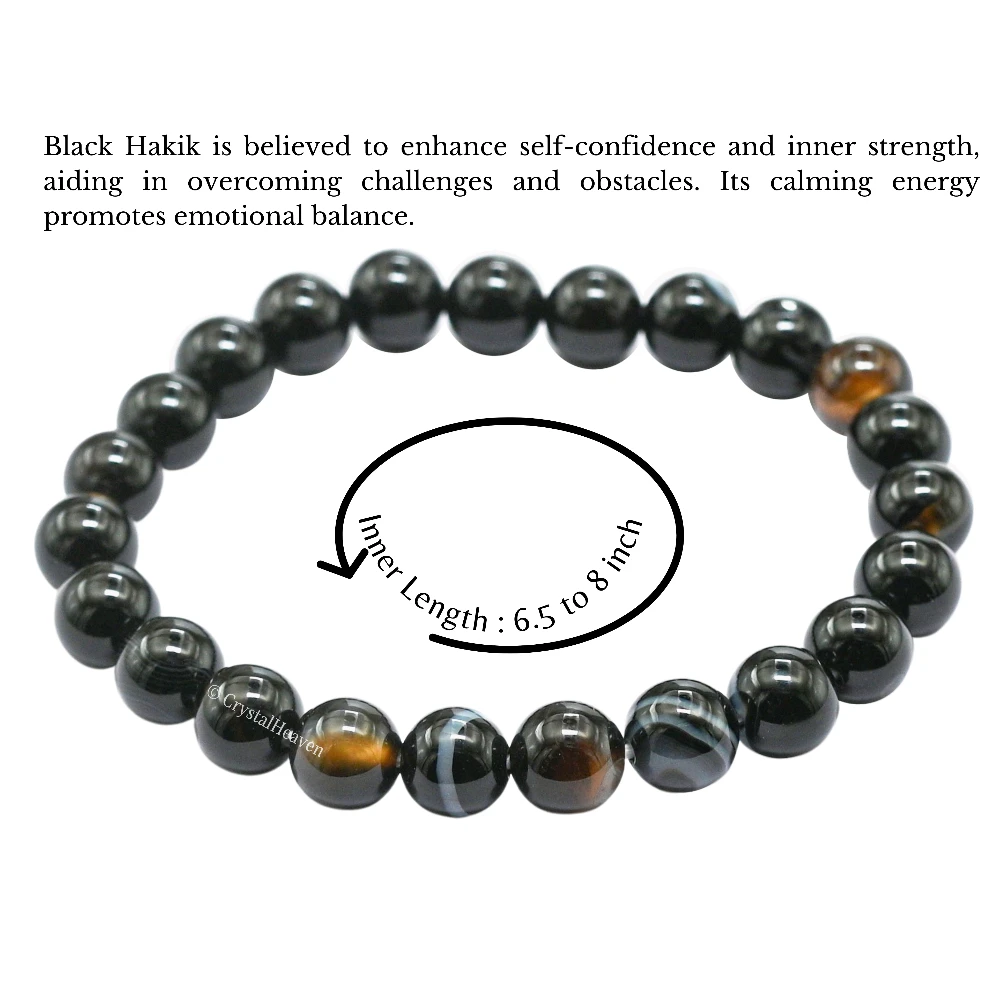 Black Sulemani Hakik Bracelet (Elastic)