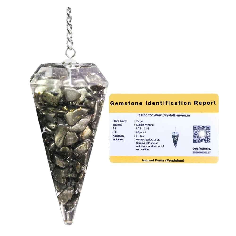 Pyrite Crystal Orgone Pendulum