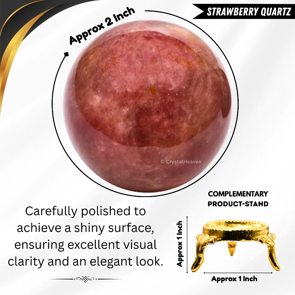 Strawberry Quartz Sphere (2 Inch)
