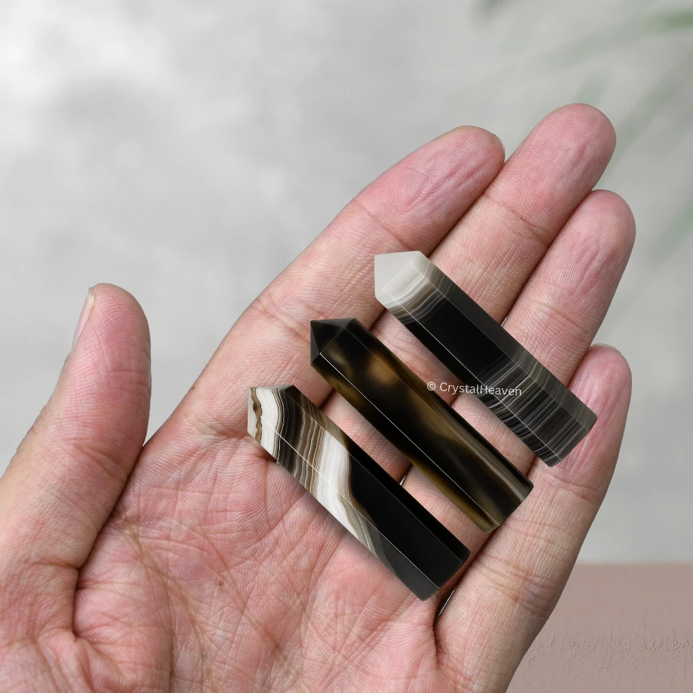 Black Onyx Pencil Points (Set of 10)