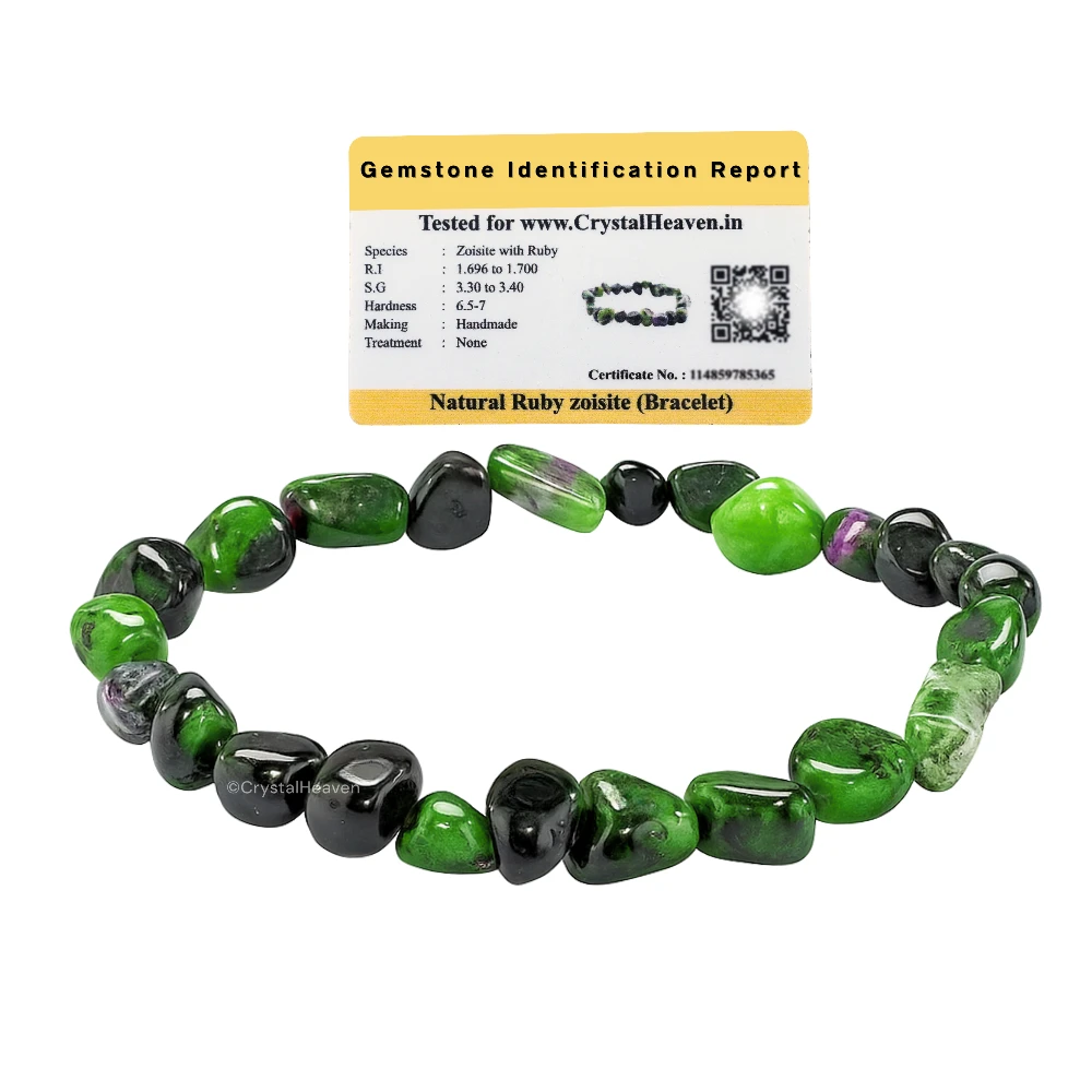 Ruby Zoisite Tumbled Bracelet (Elastic)