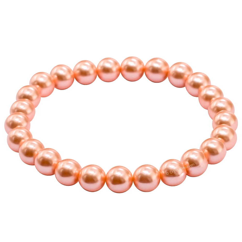 Peach Pearl Bracelet (Elastic)