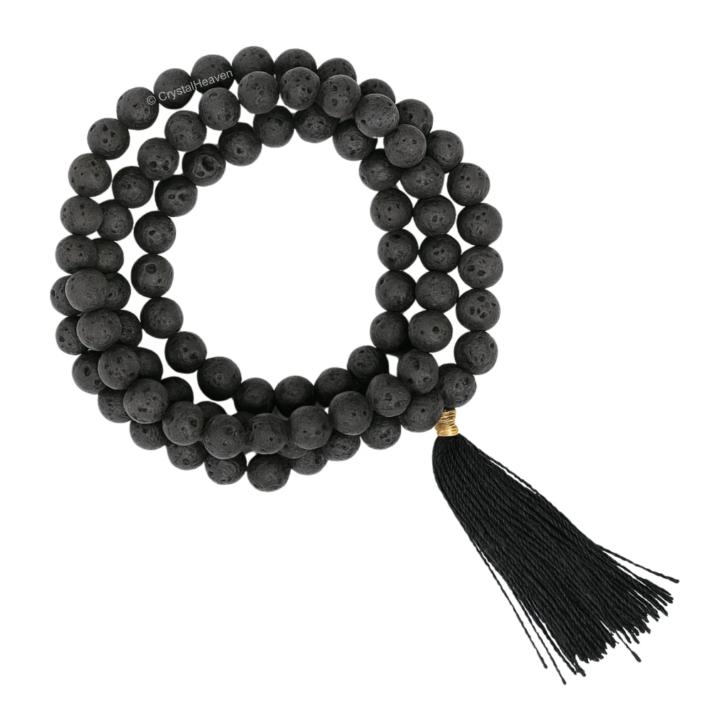Japa Mala Lava Stone Mala Hamsa Charm Mala Wholesale Prayer Beads