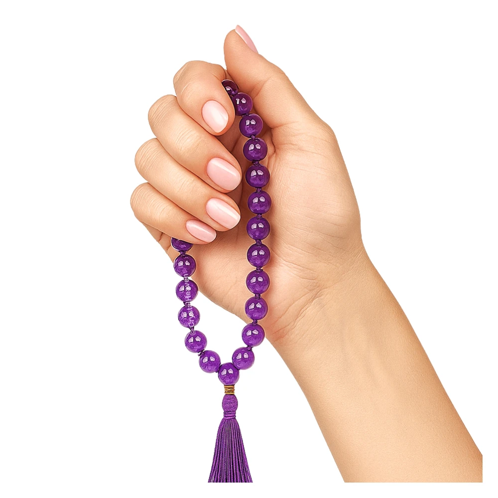 Amethyst Japa Mala (Hand Knotted)
