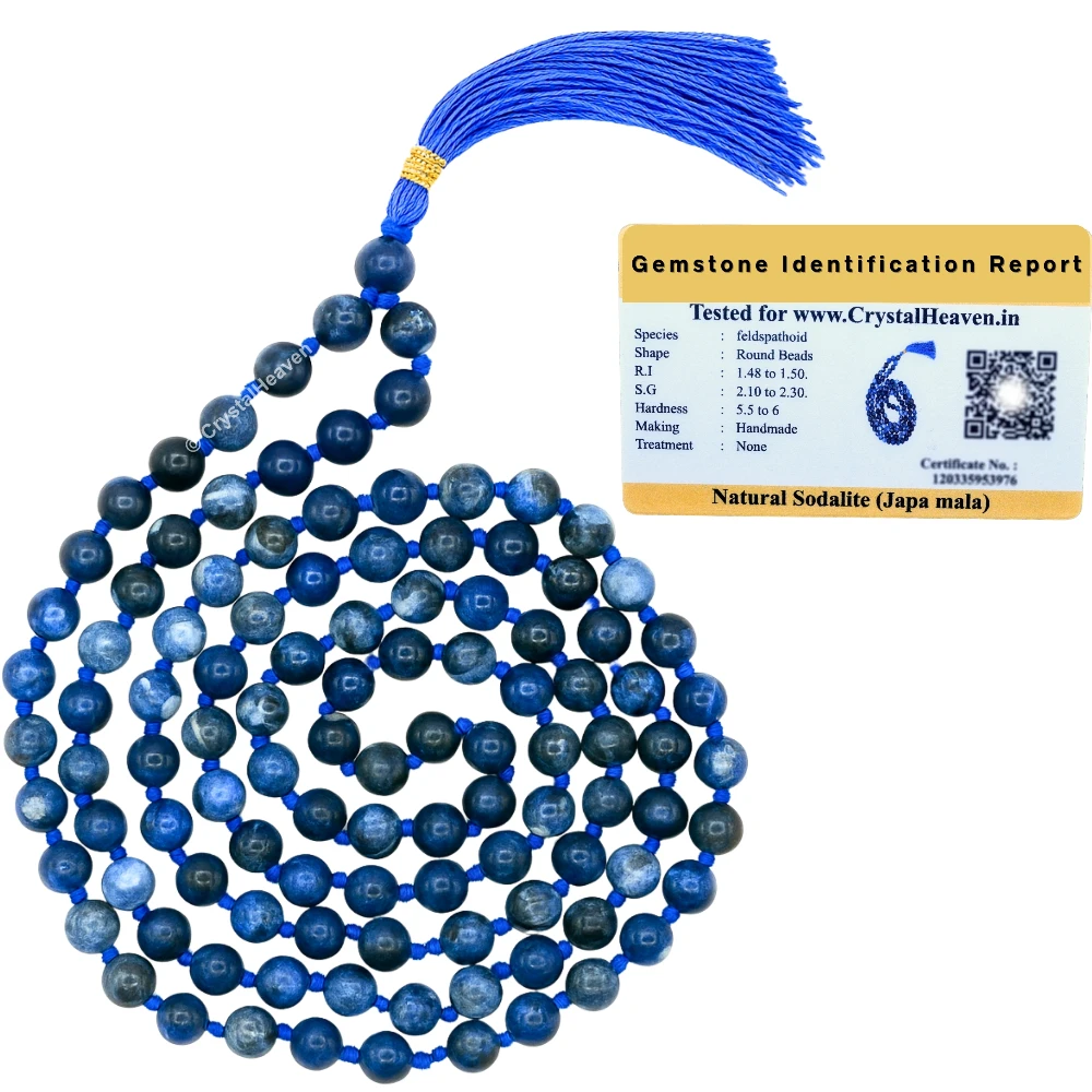 Sodalite Japa Mala (Hand Knotted)