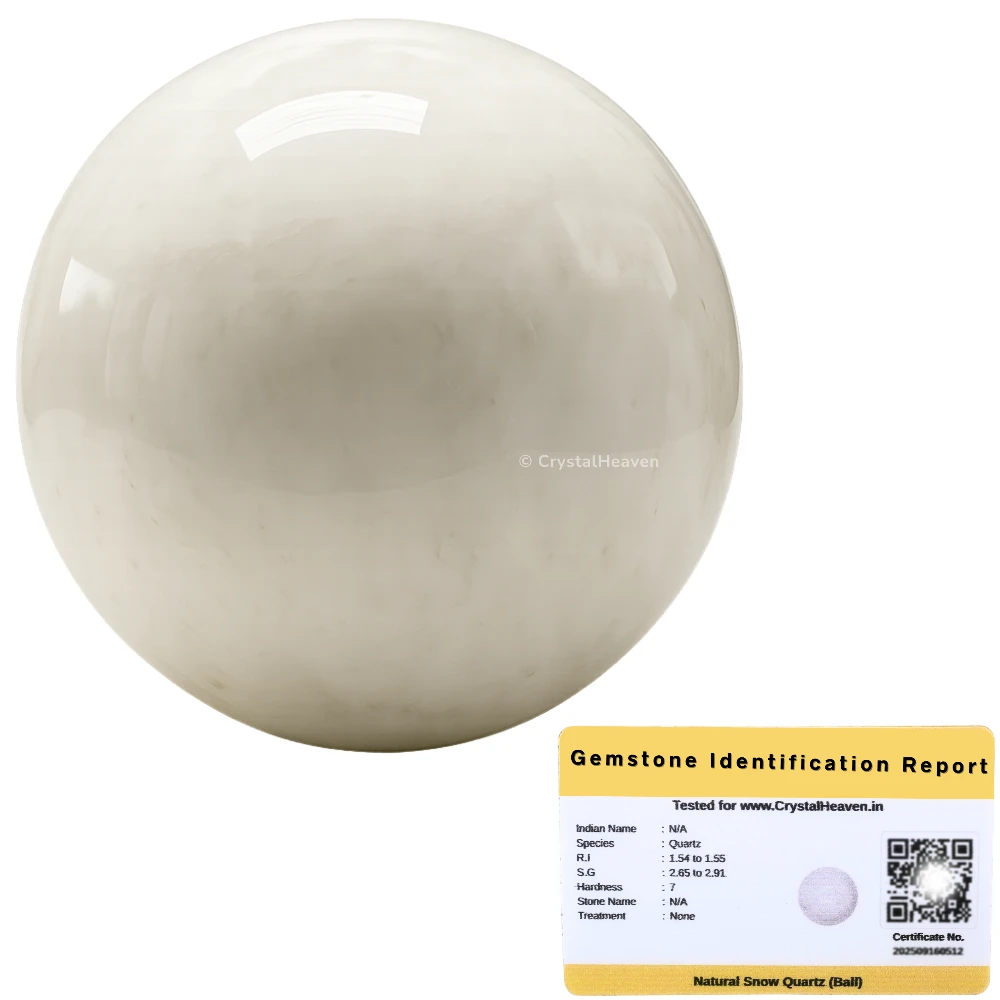 Snow Quartz Sphere (1.5 Inch)