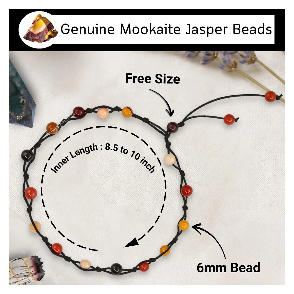 Mookaite Anklet (Hand Knotted)
