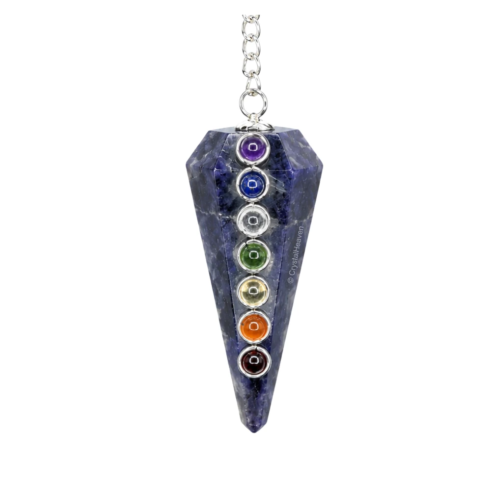 Iolite Pendulum with Chakra Beads