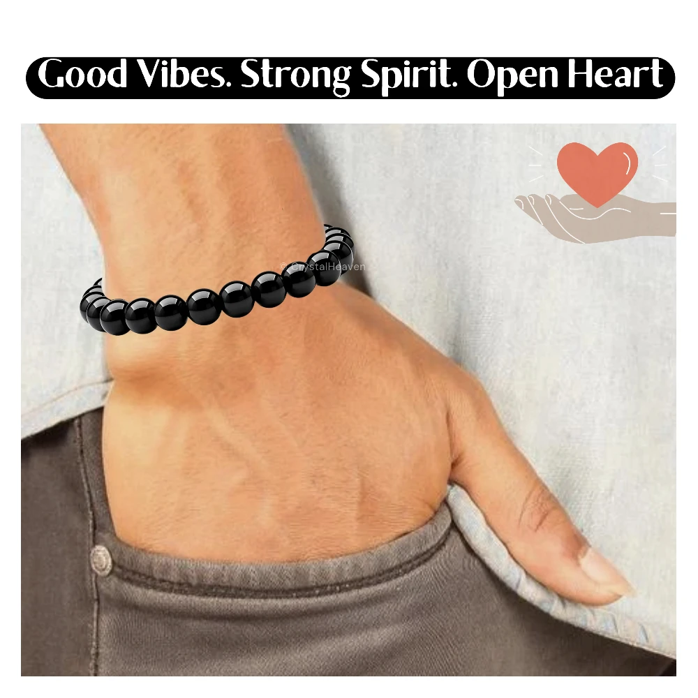 Black Obsidian Bracelet (Adjustable)
