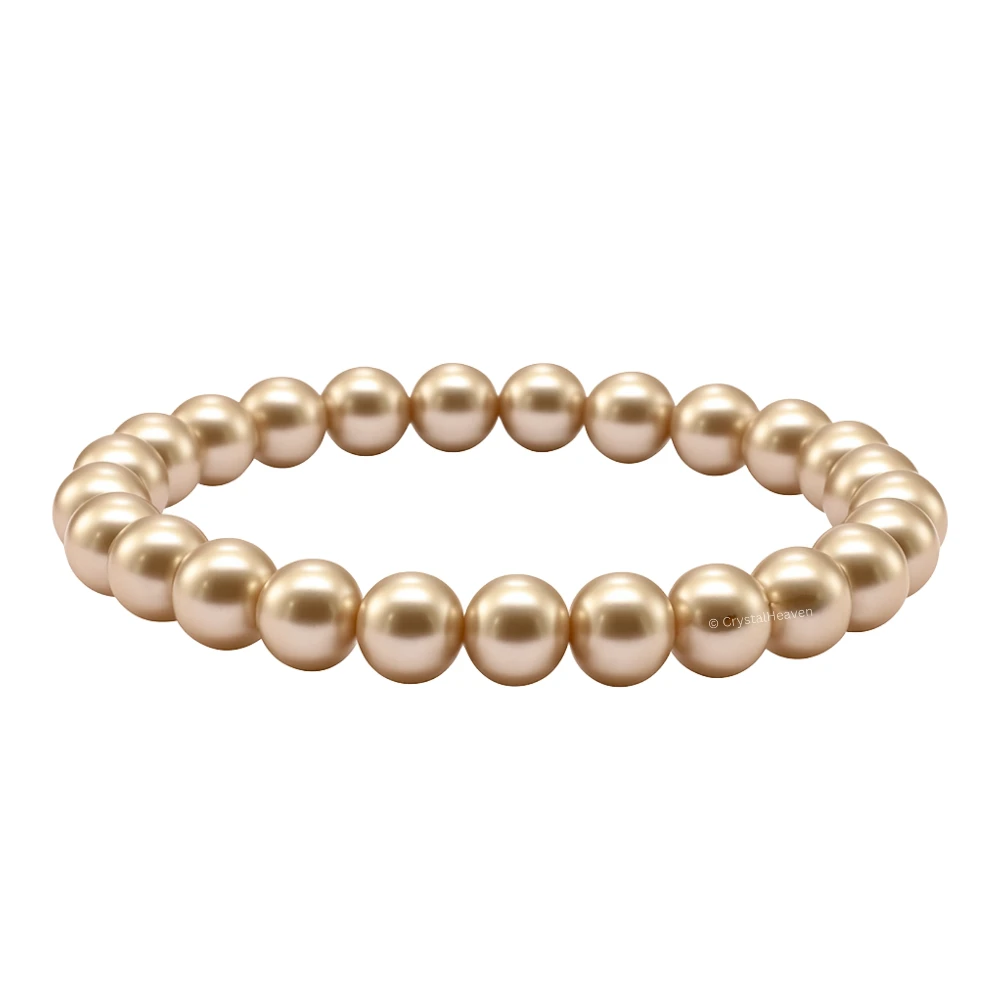 Champagne Pearl Bracelet (Elastic)