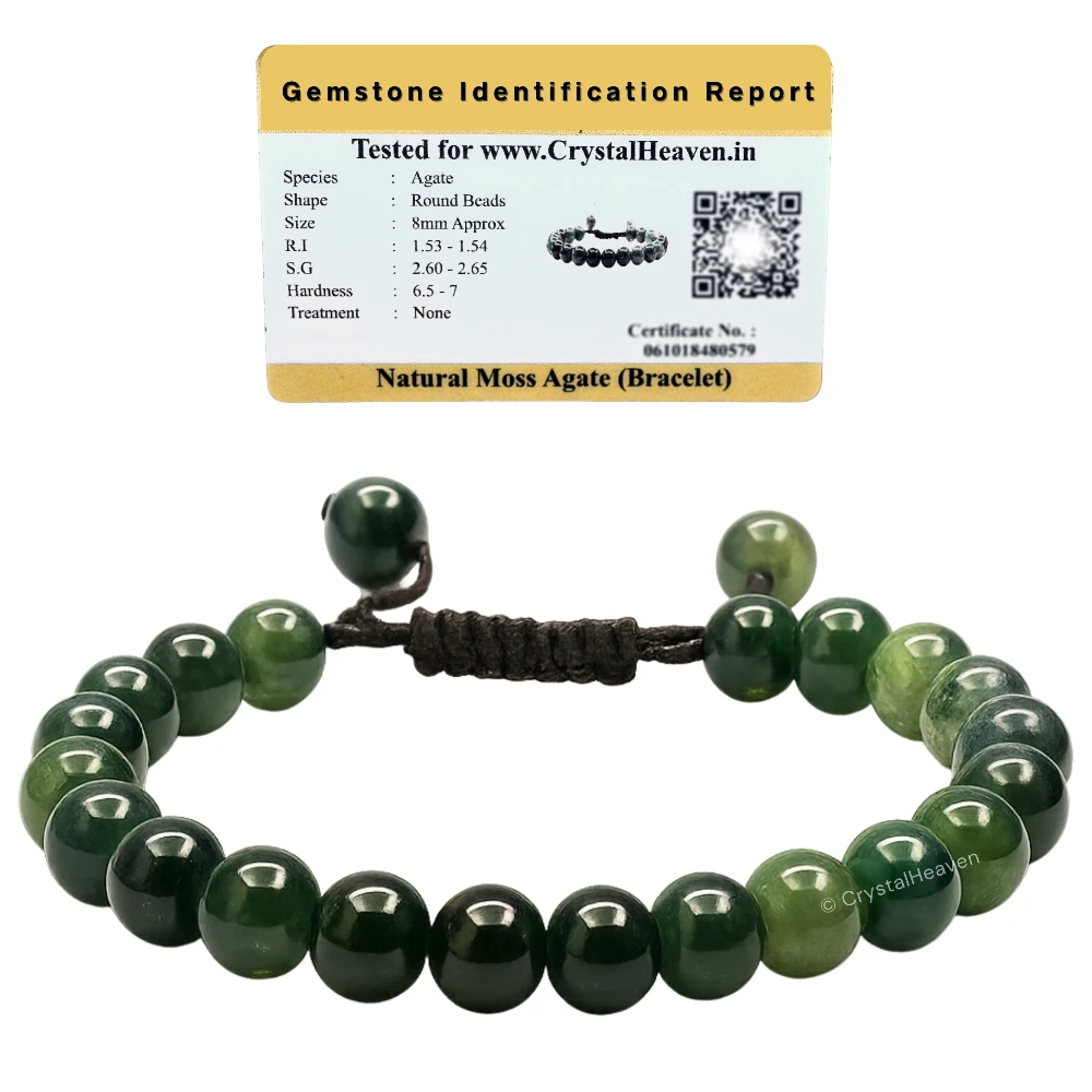 Moss Agate Bracelet (Adjustable)