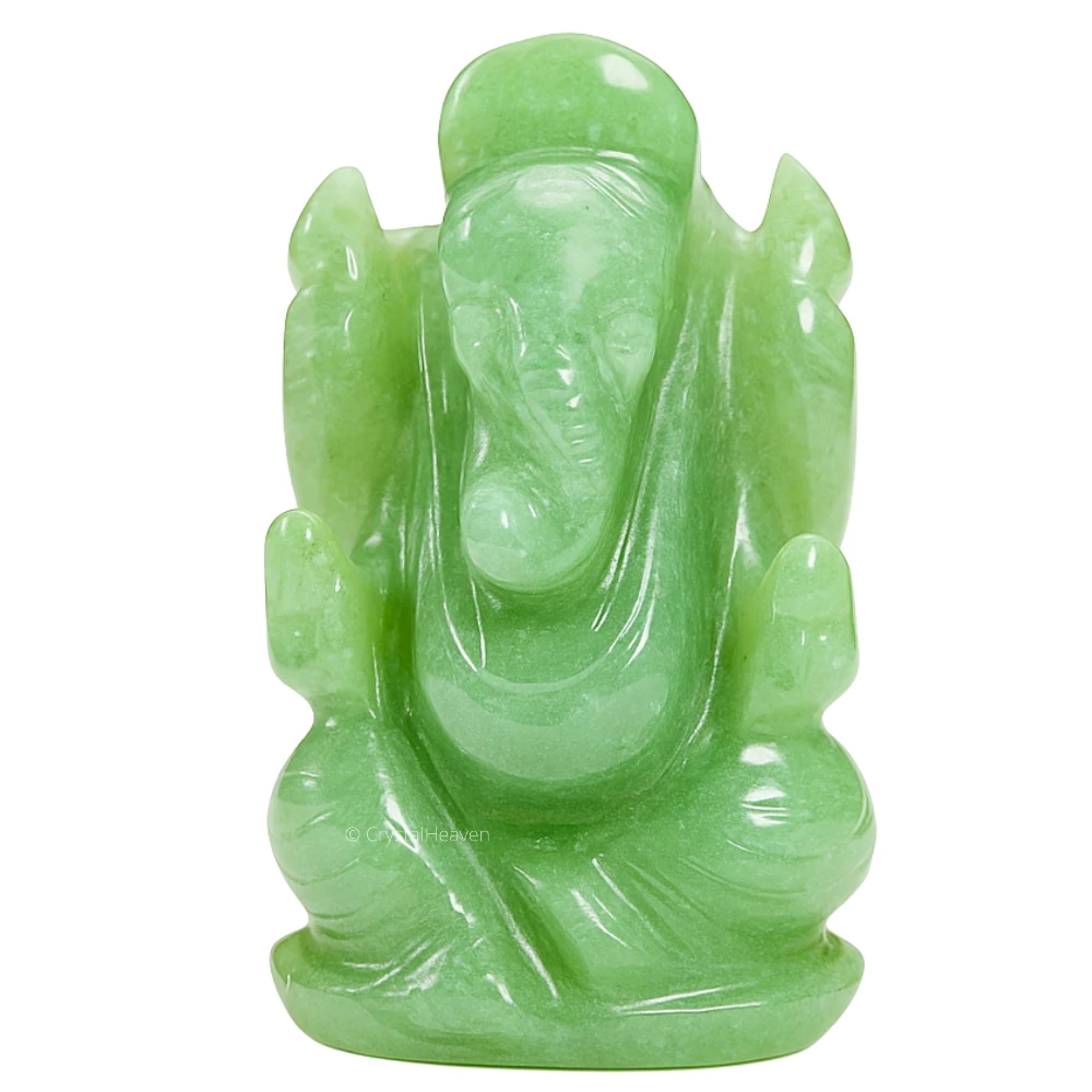 Green Aventurine (Light) Crystal Ganesh Ganpati