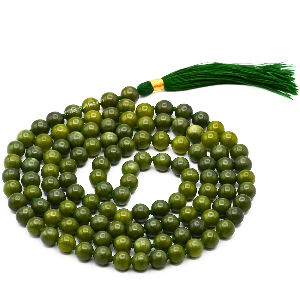 Kambaba Jasper Japa Mala (Hand Knotted)