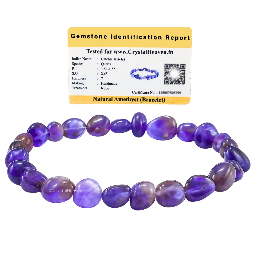 Amethyst Tumbled Bracelet (Elastic)