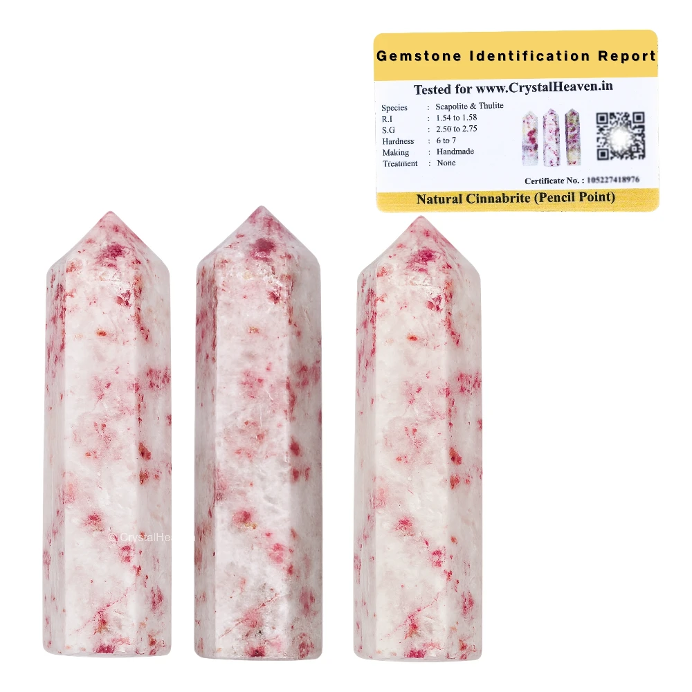 Cinnabarite Pencil Points (Set of 3)