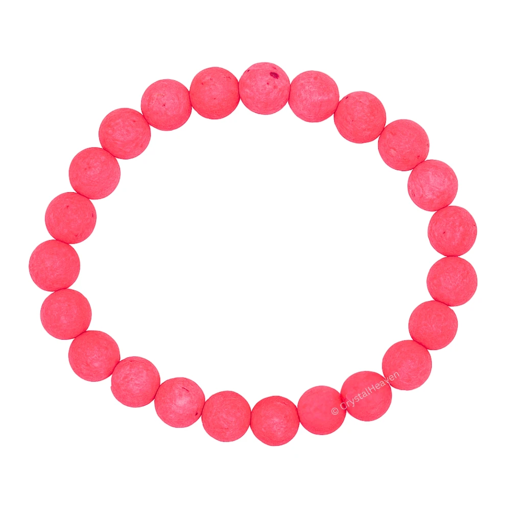 Pink Lava Stone Bracelet (Elastic)