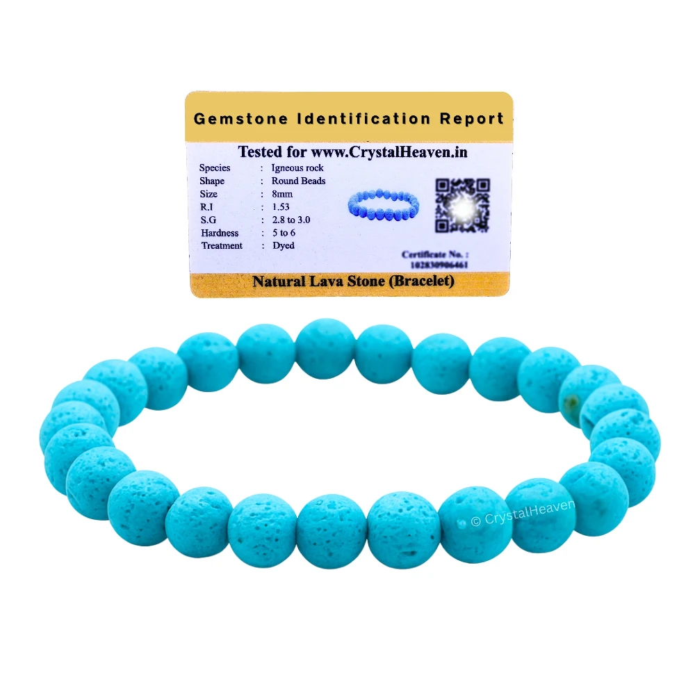 Turquoise Lava Stone Bracelet (Elastic)