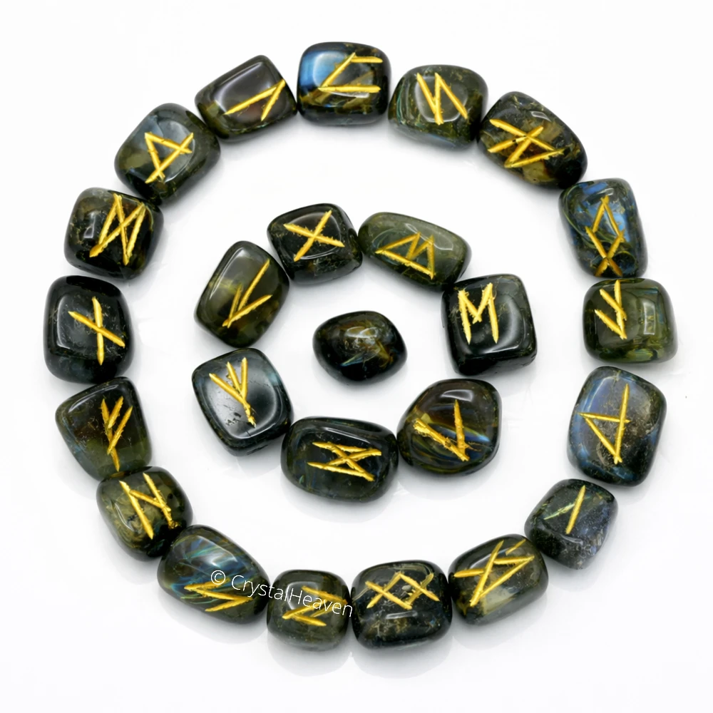 Labradorite Rune Stones Set