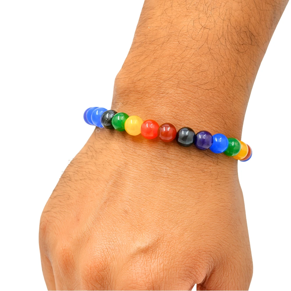 7 Chakra Quartz Bracelet (Elastic)