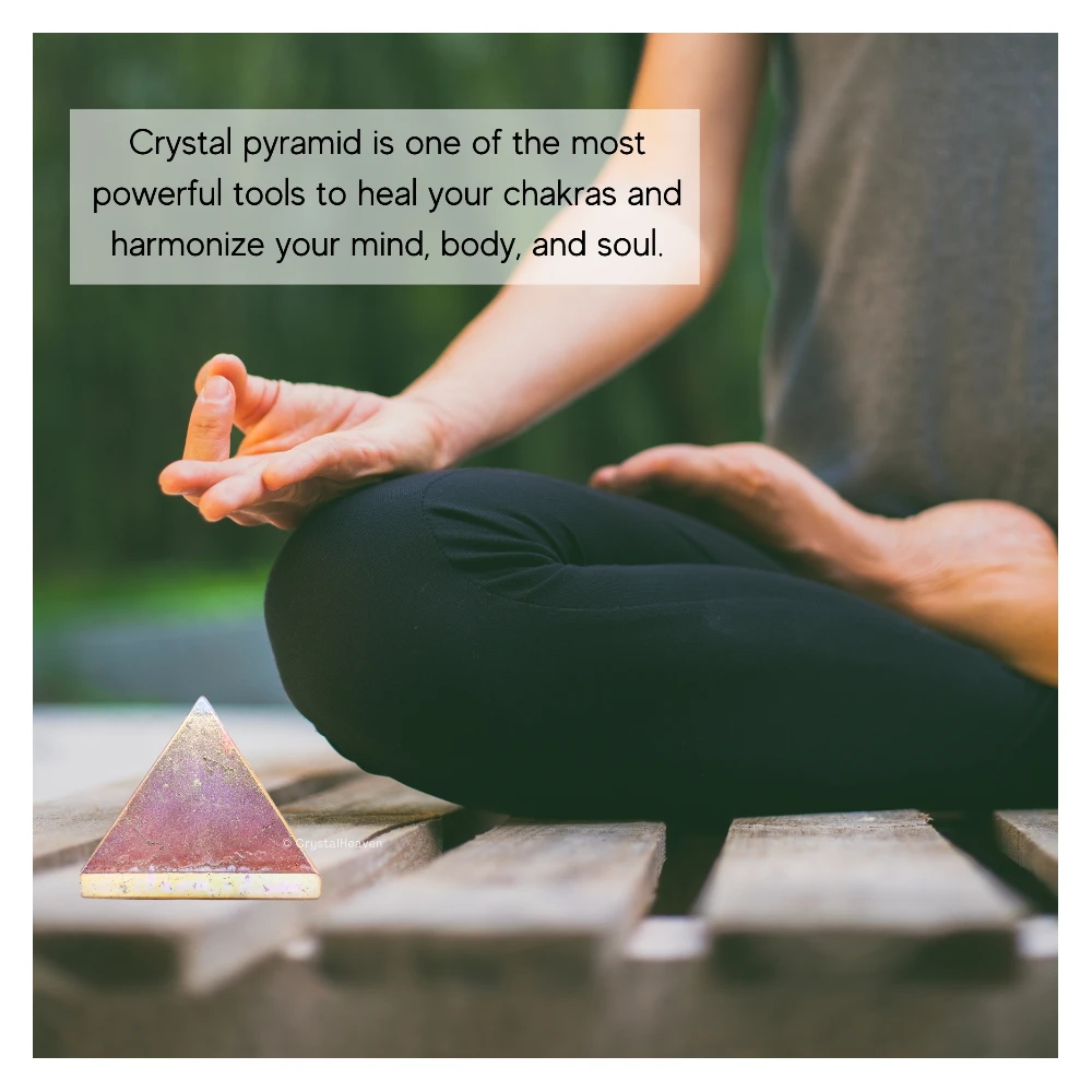 Angel Aura Rose Quartz Pyramid (1.5 Inch)