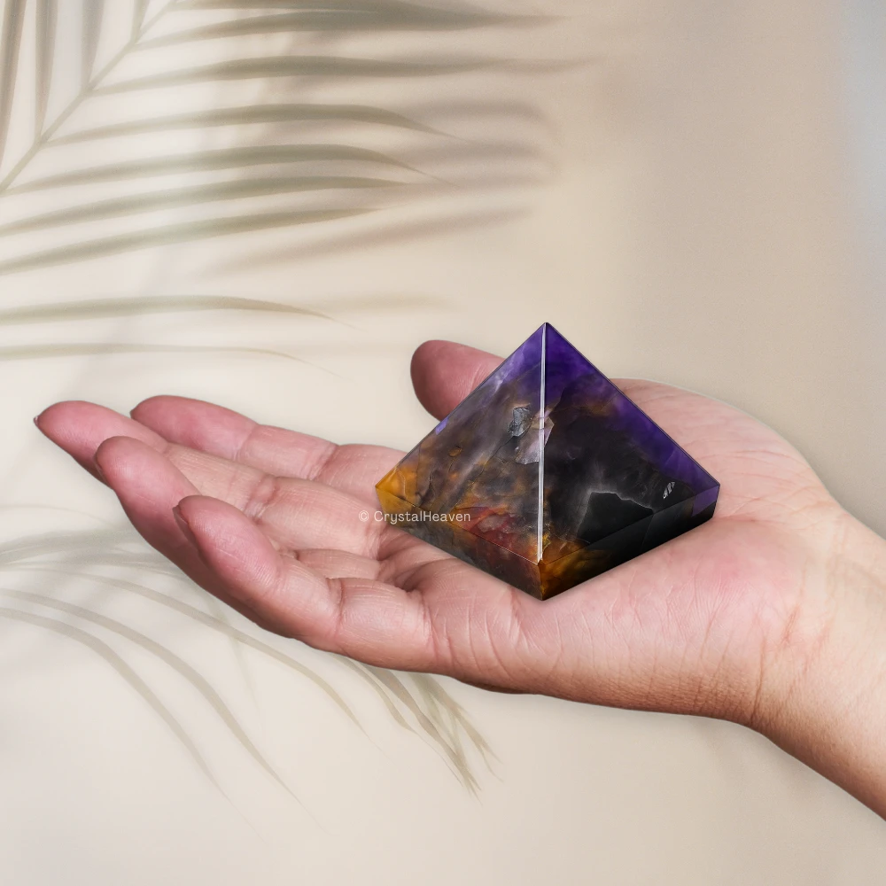 Amethyst Chevron Pyramid (1.5 Inch)