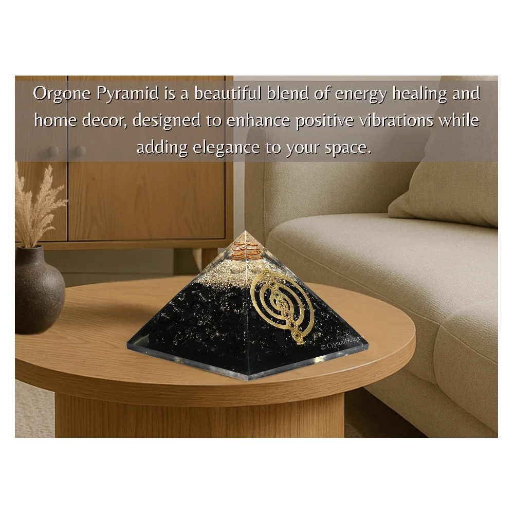 Black Tourmaline Orgone Pyramid (Chakra Reiki)