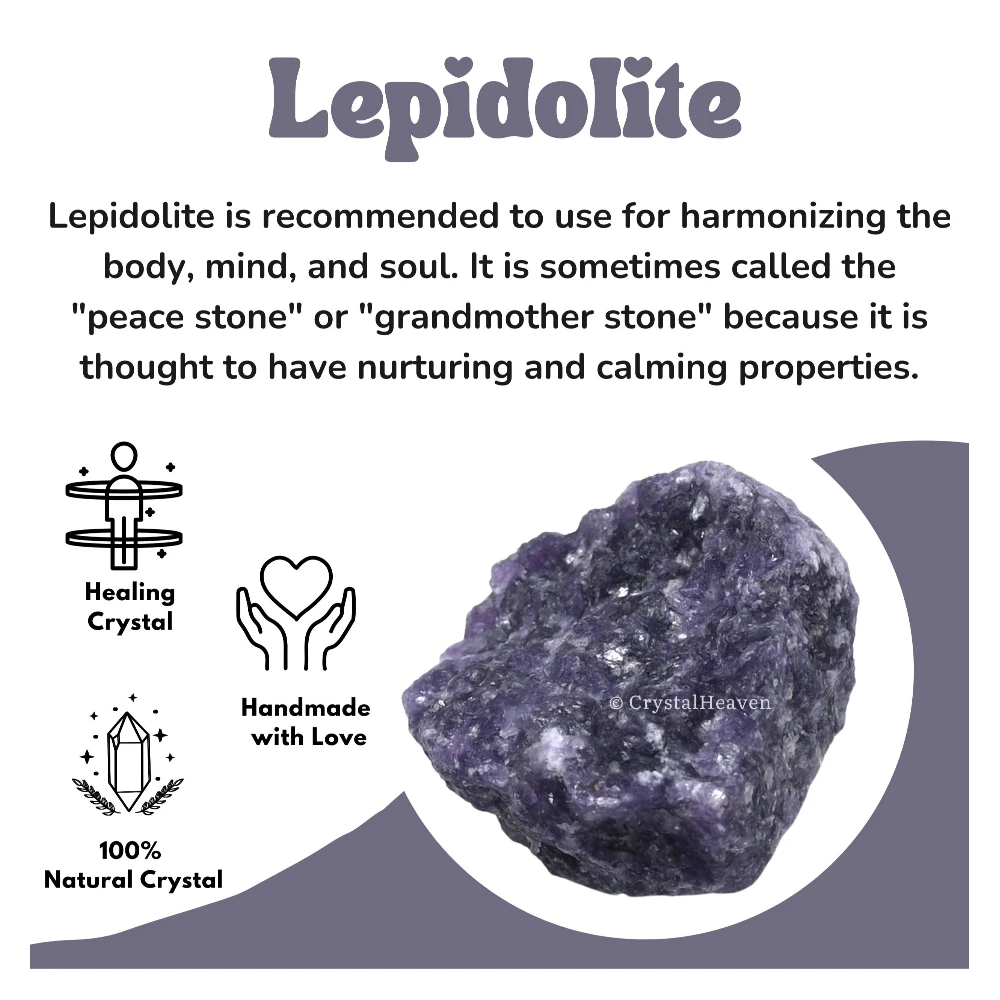 Raw Lepidolite Crystals (1 Piece)