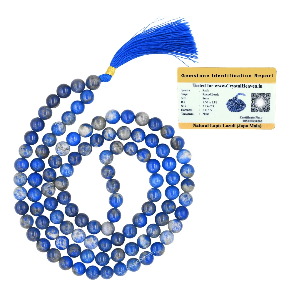 Lapis Lazuli Japa Mala (Without Knot)