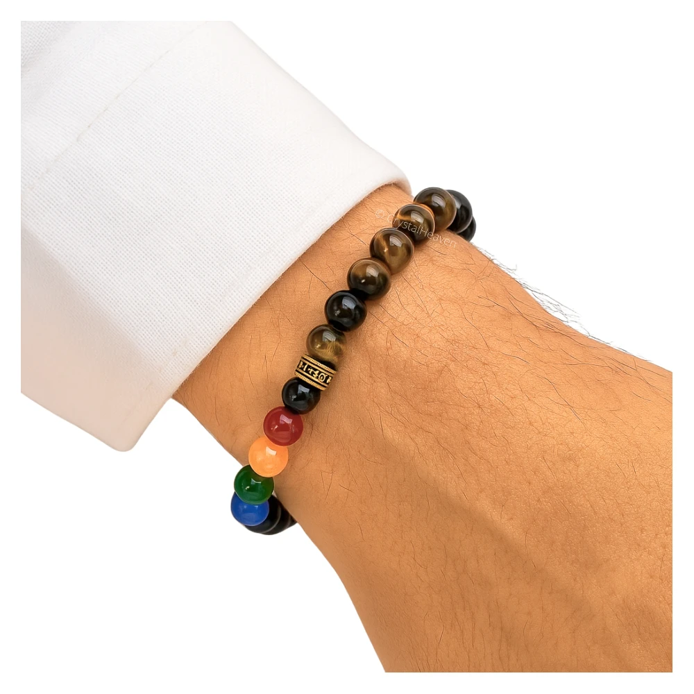 Tiger Eye Chakra Bracelet (Elastic)