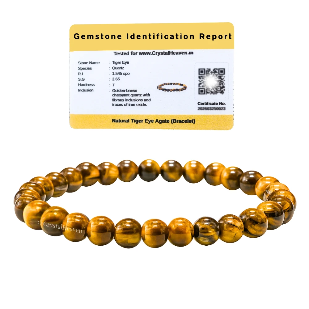 Tiger Eye Healing Crystal Bracelets - 6mm Beads