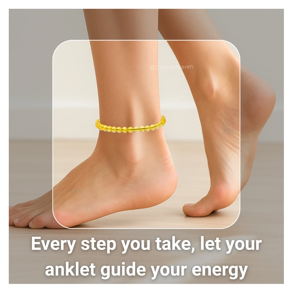 Citrine Anklet (Without Knot)