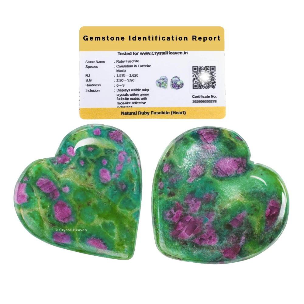 Ruby Fuchsite Mini Heart (Pack of 2)