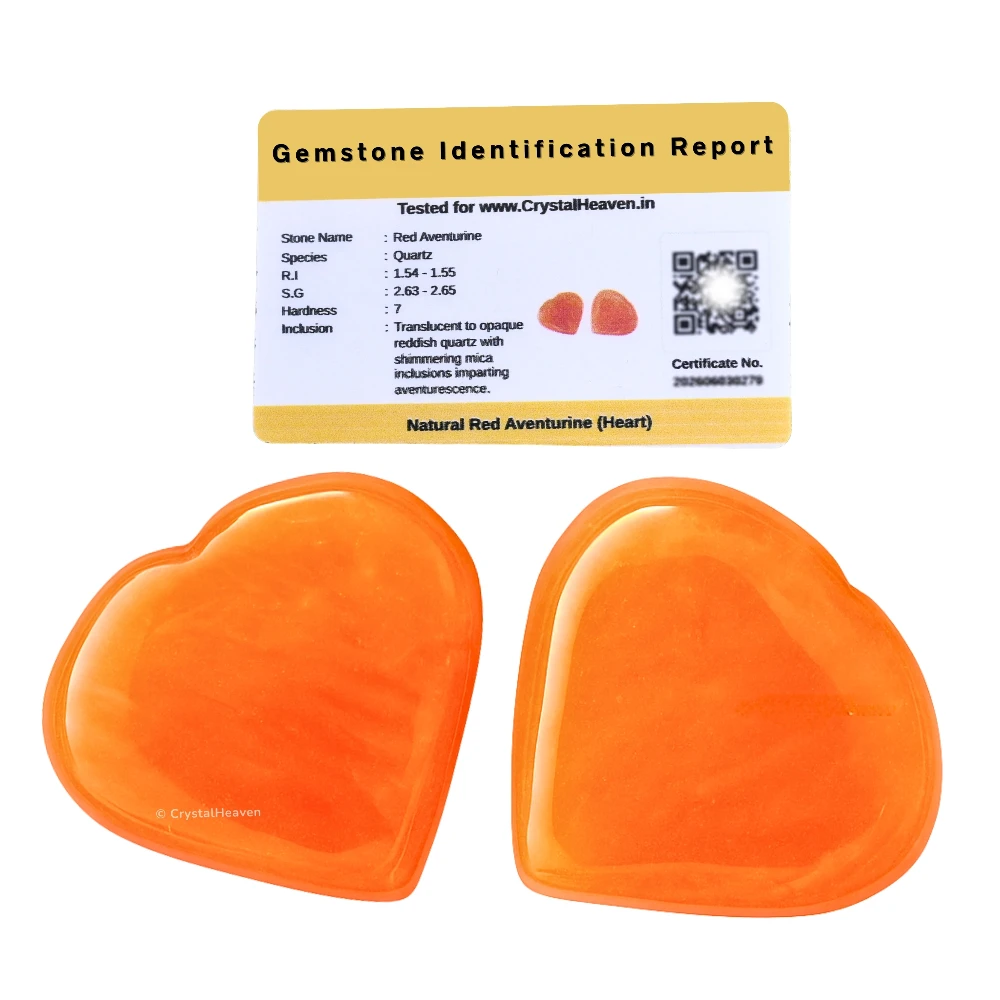 Red Aventurine Mini Heart (Pack of 2)