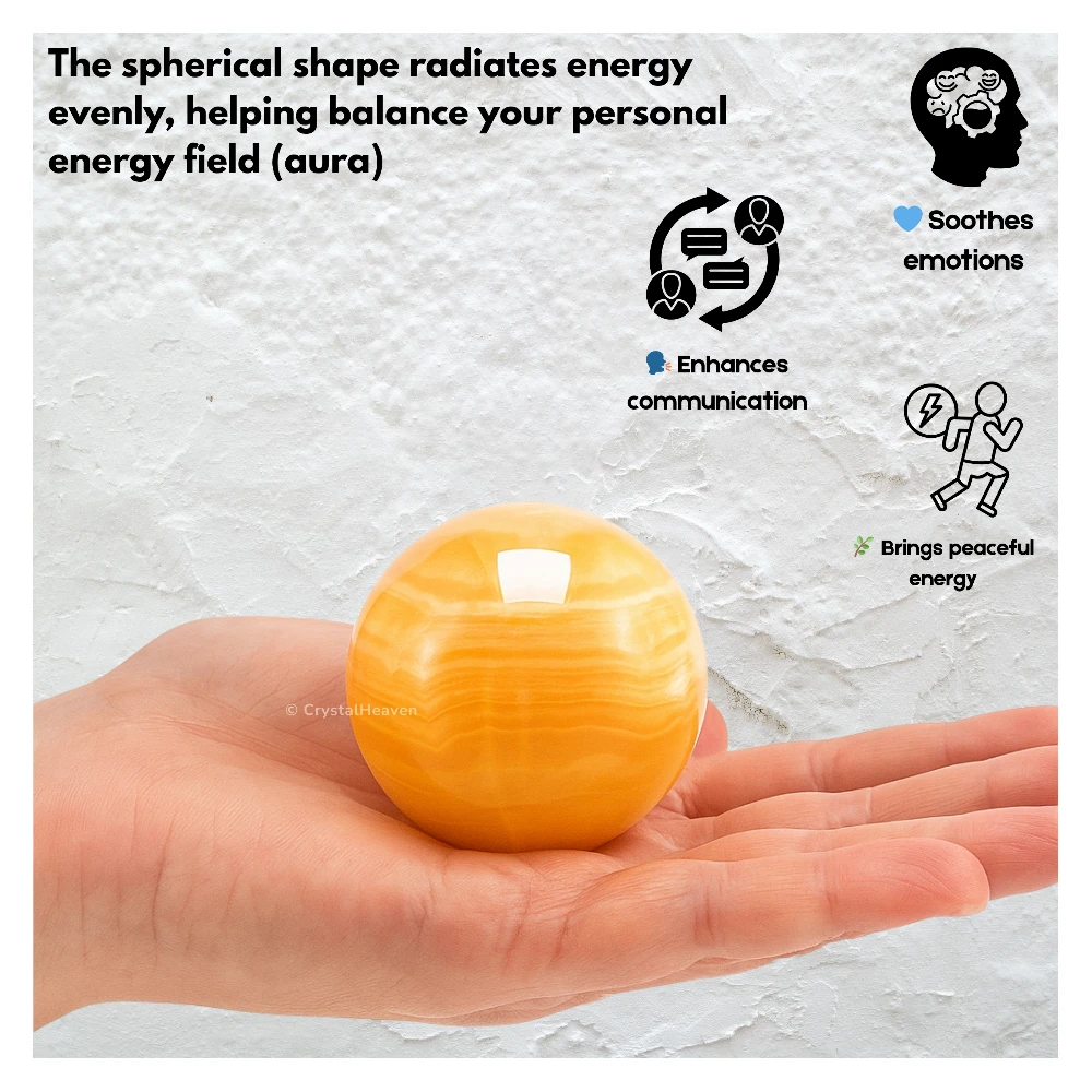 Yellow Calcite Sphere (2 Inch)