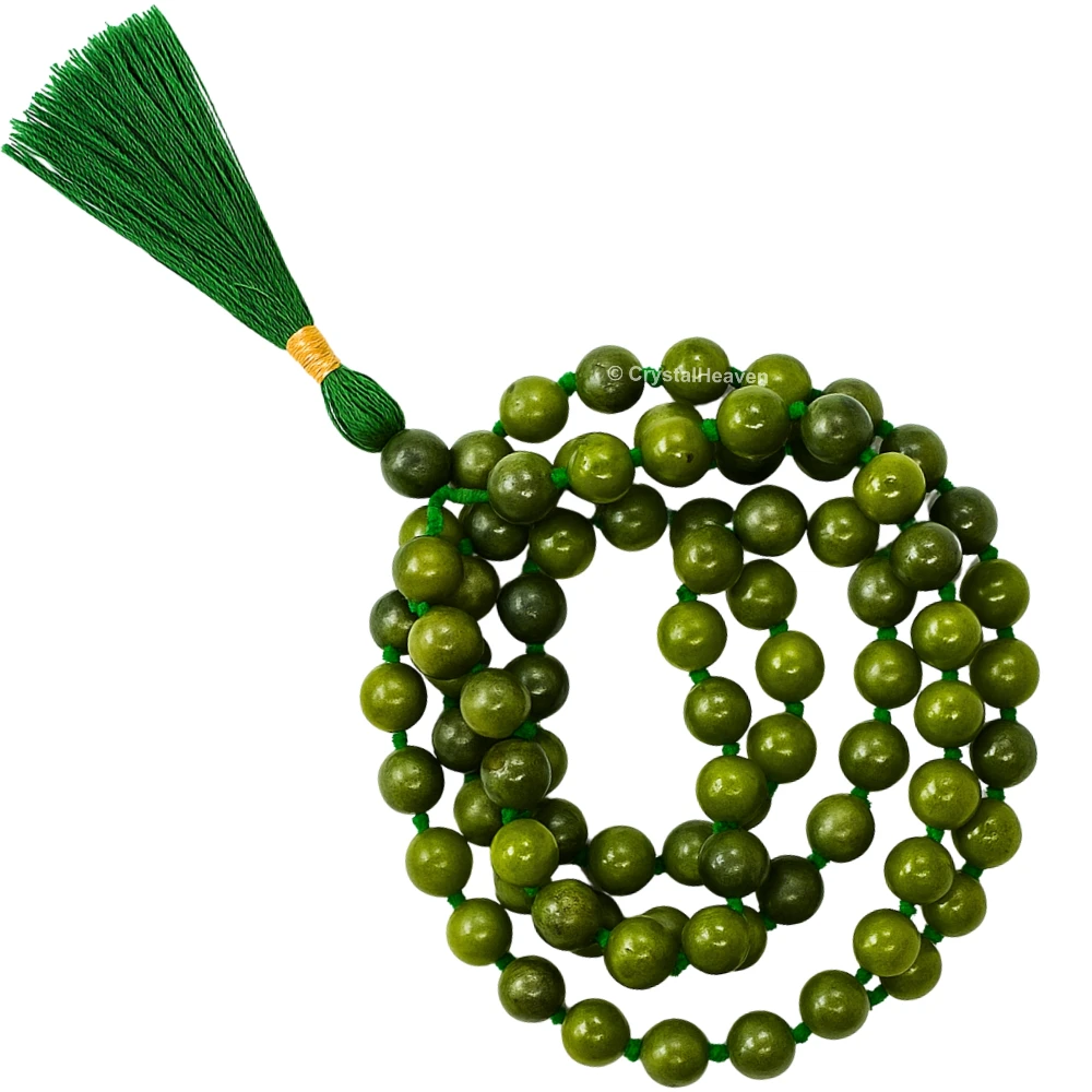 Kambaba Jasper Japa Mala (Hand Knotted)