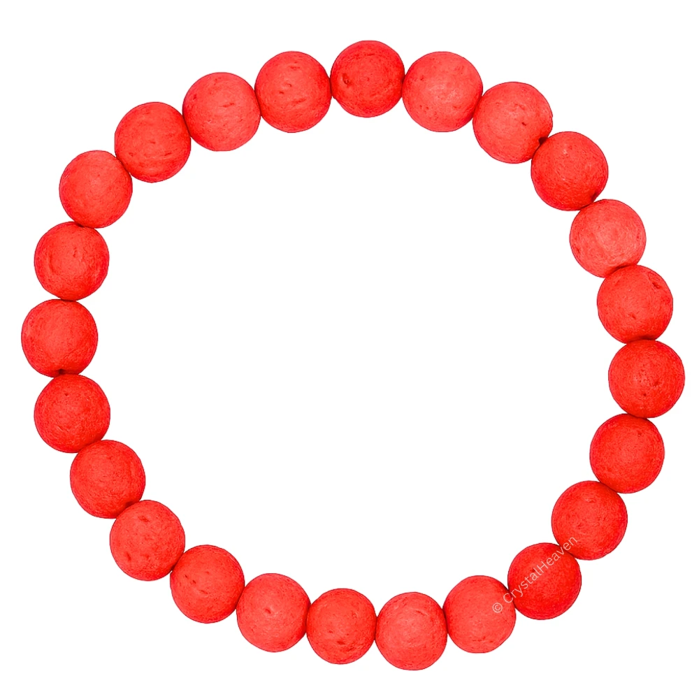 Red Lava Stone Bracelet (Elastic)