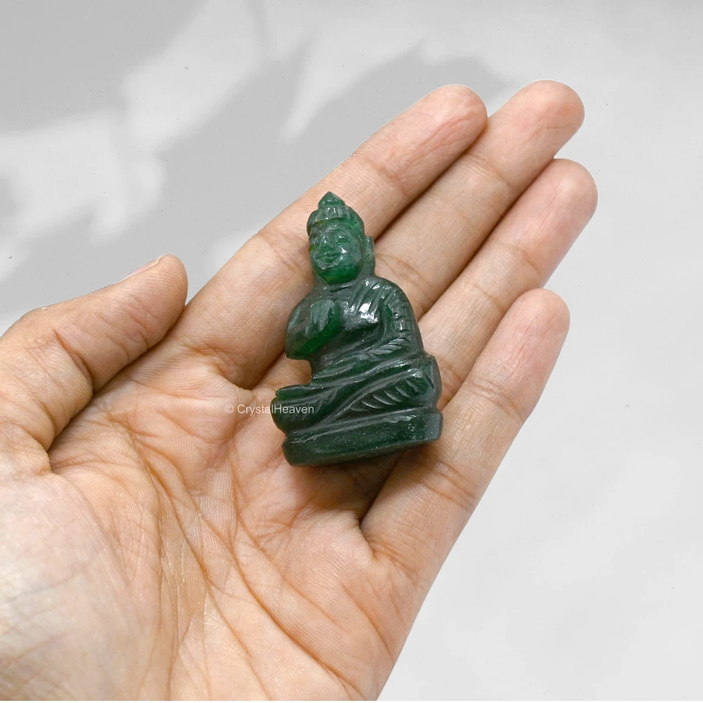Dark Green Aventurine Buddha Statue