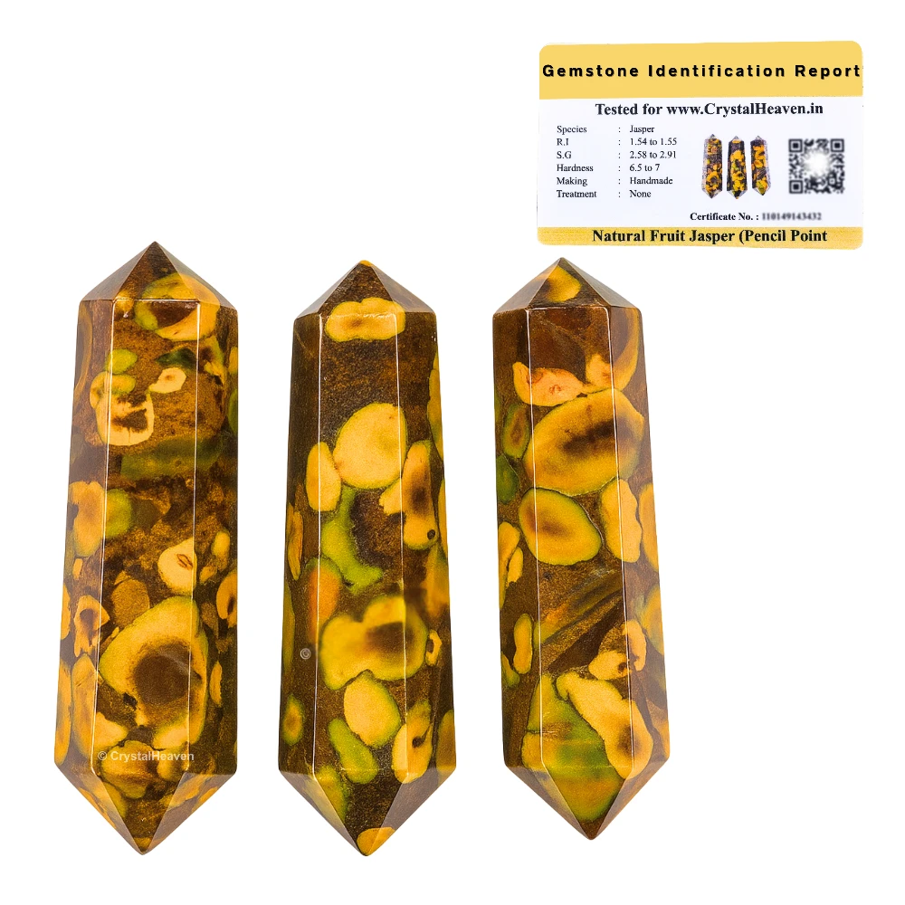 Fruit Jasper Pencil Points (Double Terminated) (Set of 10)
