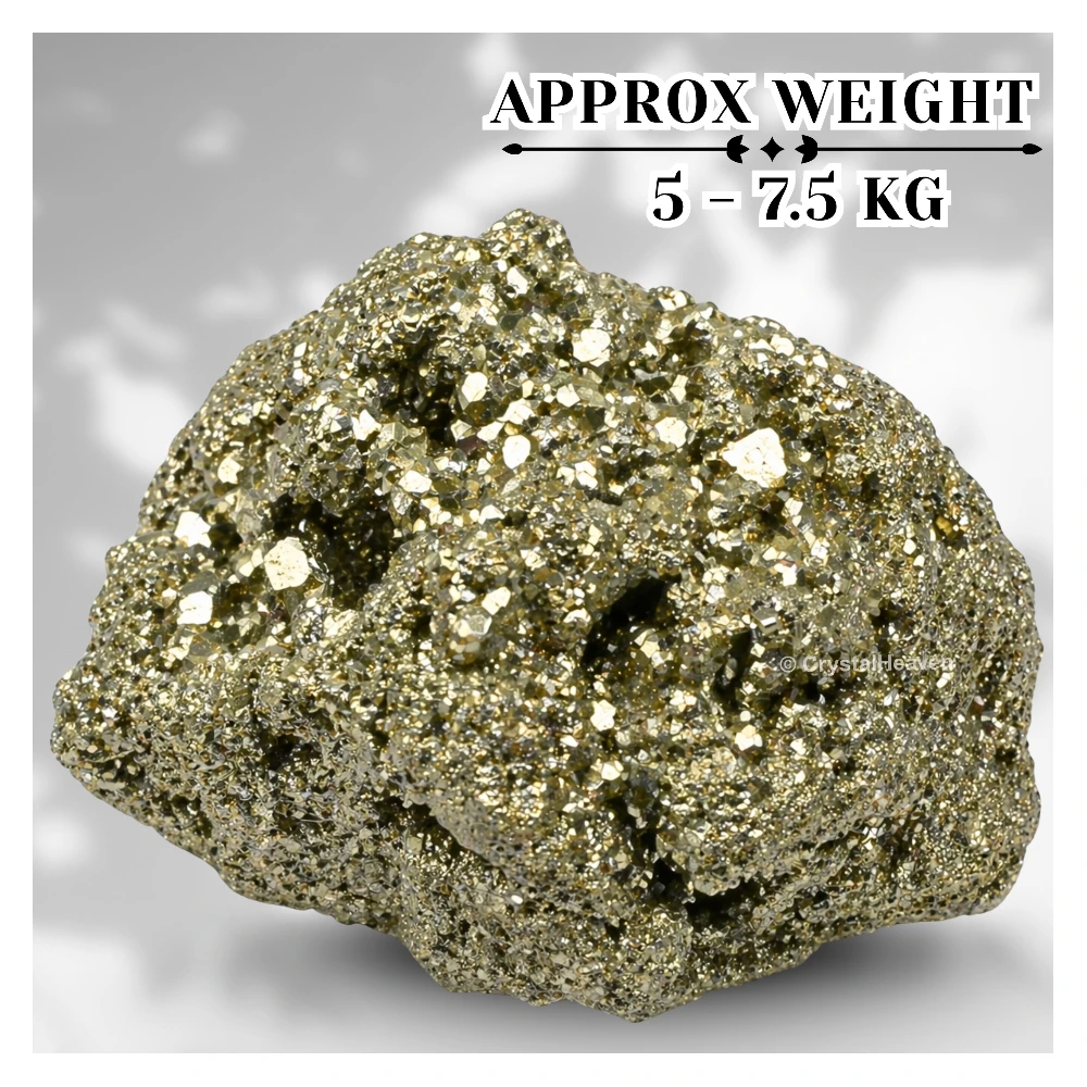 Large Pyrite Cluster – Natural Raw Crystal for Wealth & Feng Shui Decor (5 - 7.5 kg)
