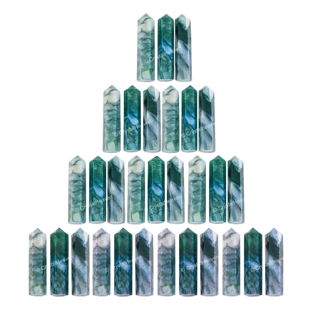 Moss Agate Pencil Points (Set of 3)