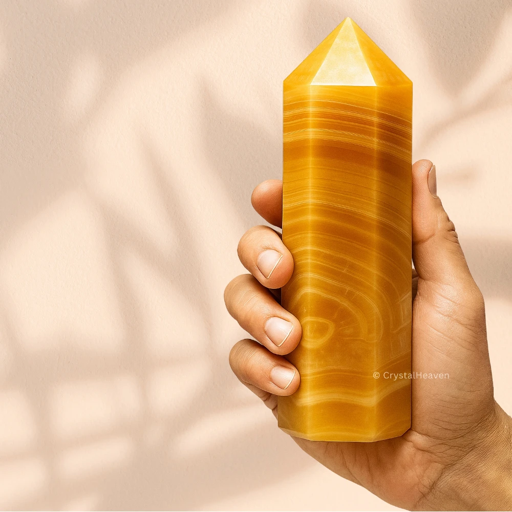 Large Yellow Calcite Tower