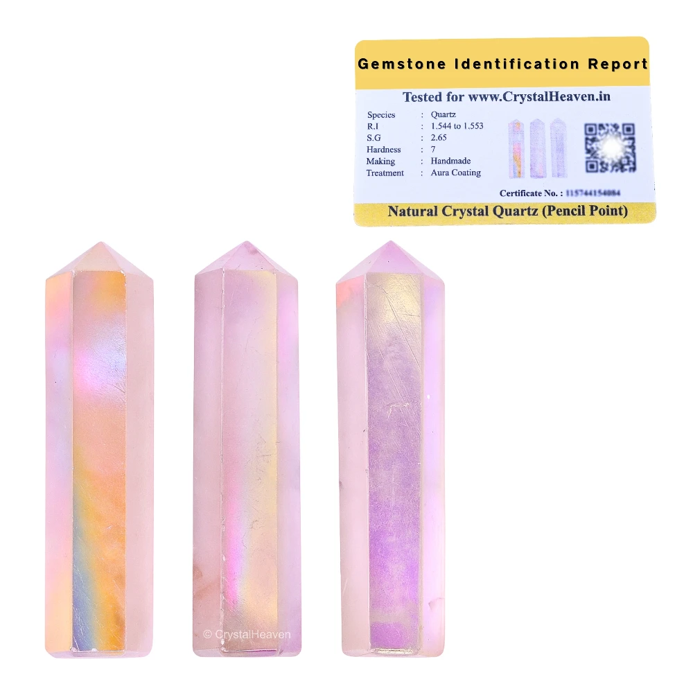 Angel Aura Rose Quartz Pencil Points (Set of 50)