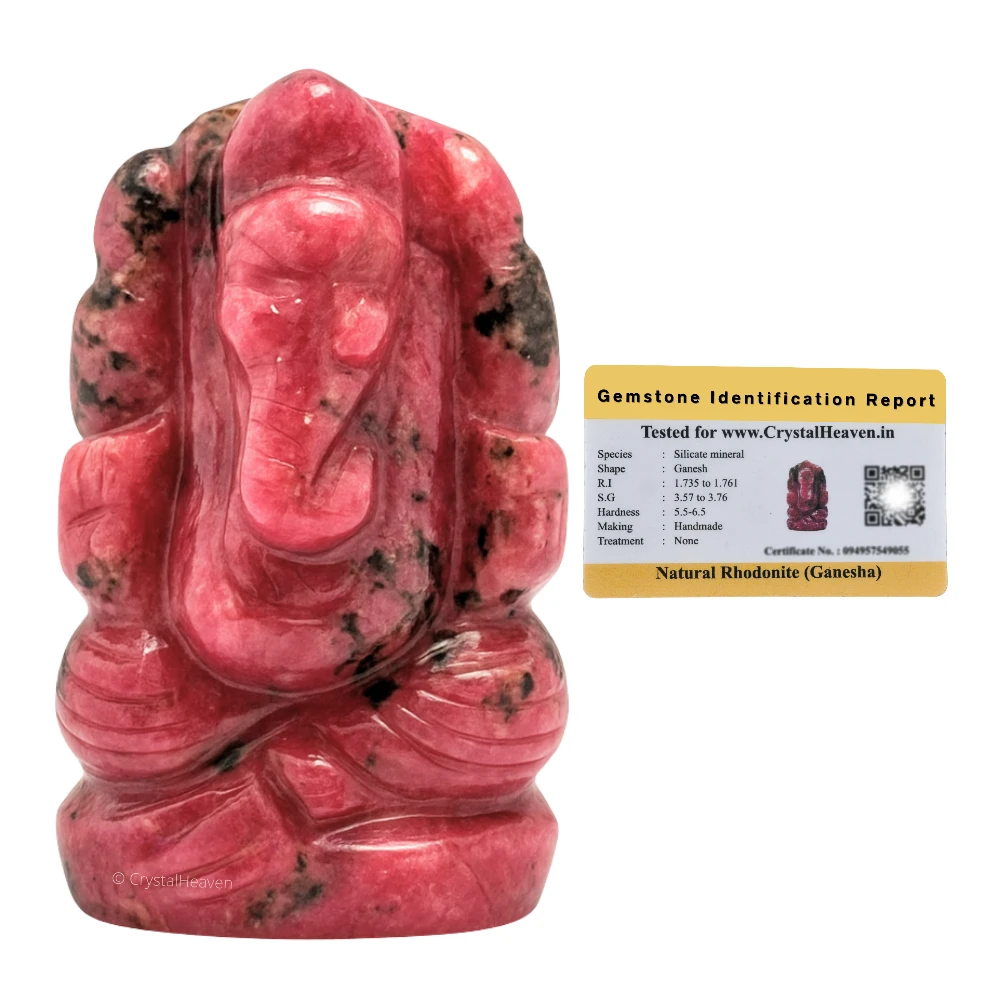 Rhodonite Crystal Ganesh Ganpati