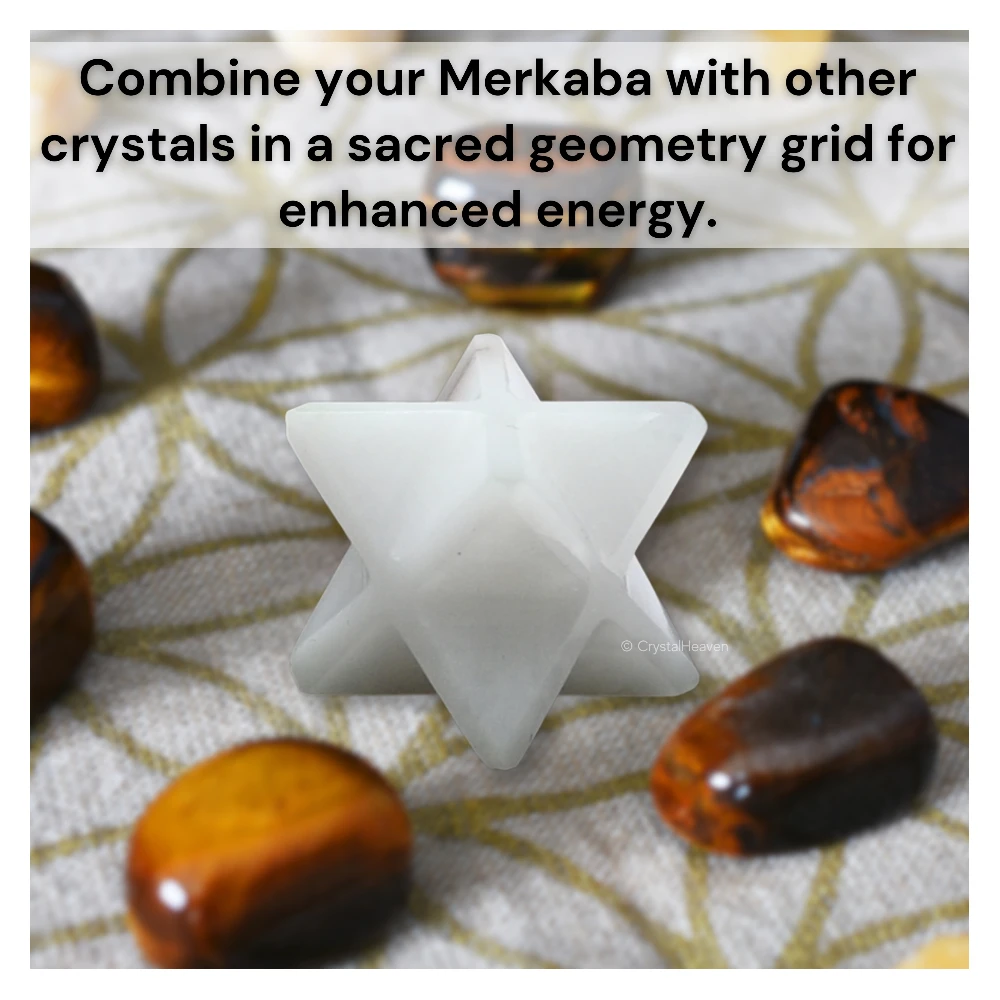 Snow Quartz Crystal Merkaba (20-25 mm)