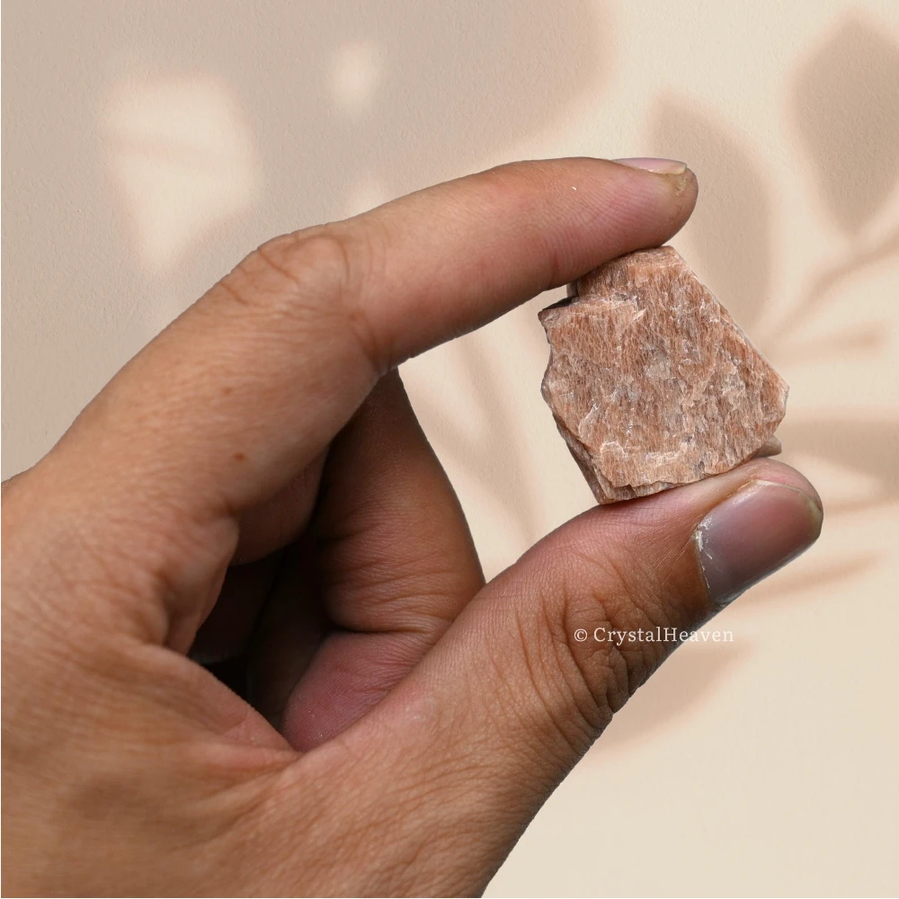 Raw Peach Moonstone Crystals (2 Pieces)