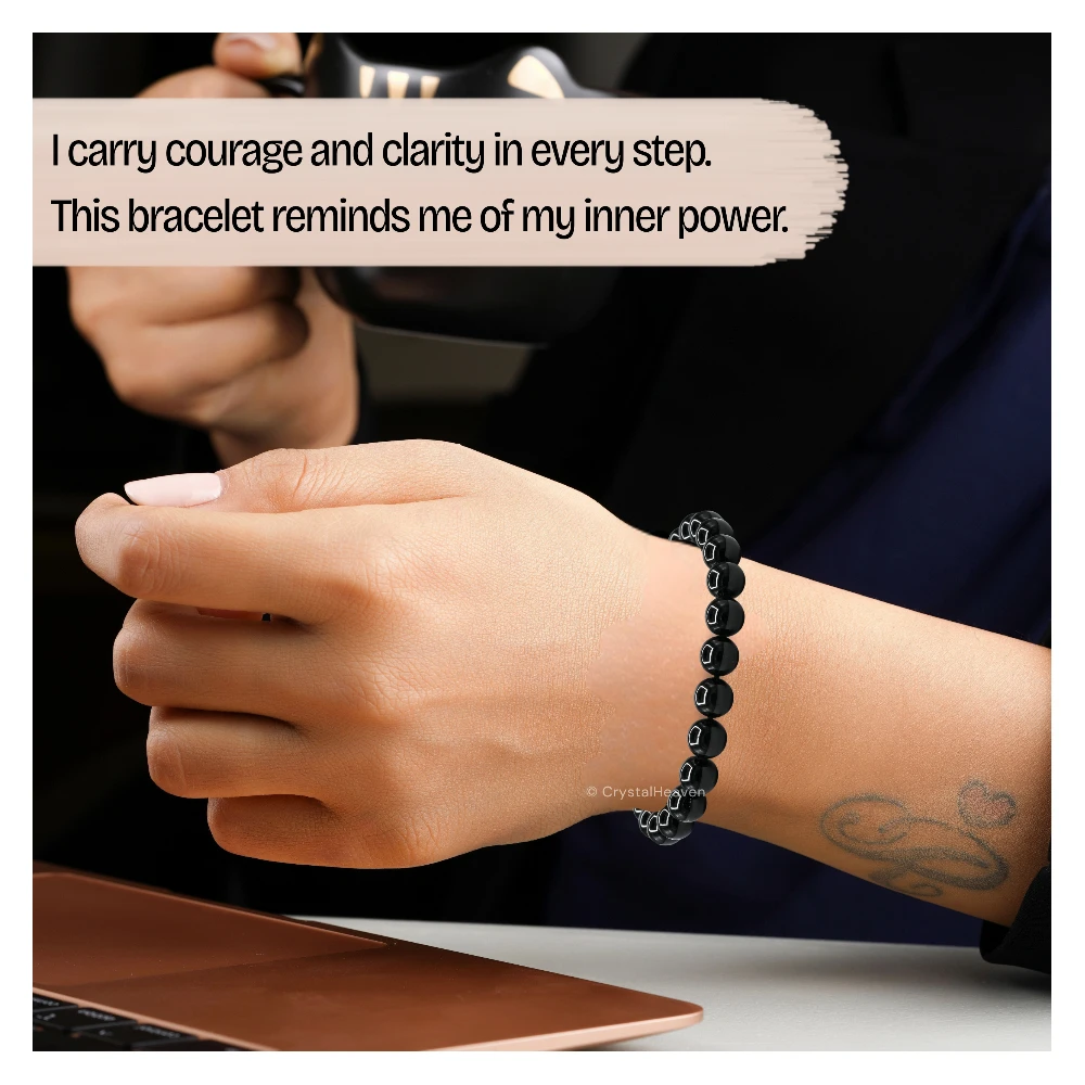 Black Tourmaline Bracelet (Adjustable)