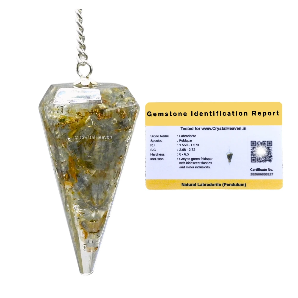Labradorite Crystal Orgone Pendulum
