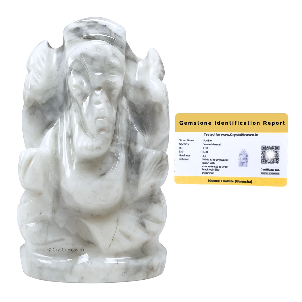 Howlite Crystal Ganesh Ganpati