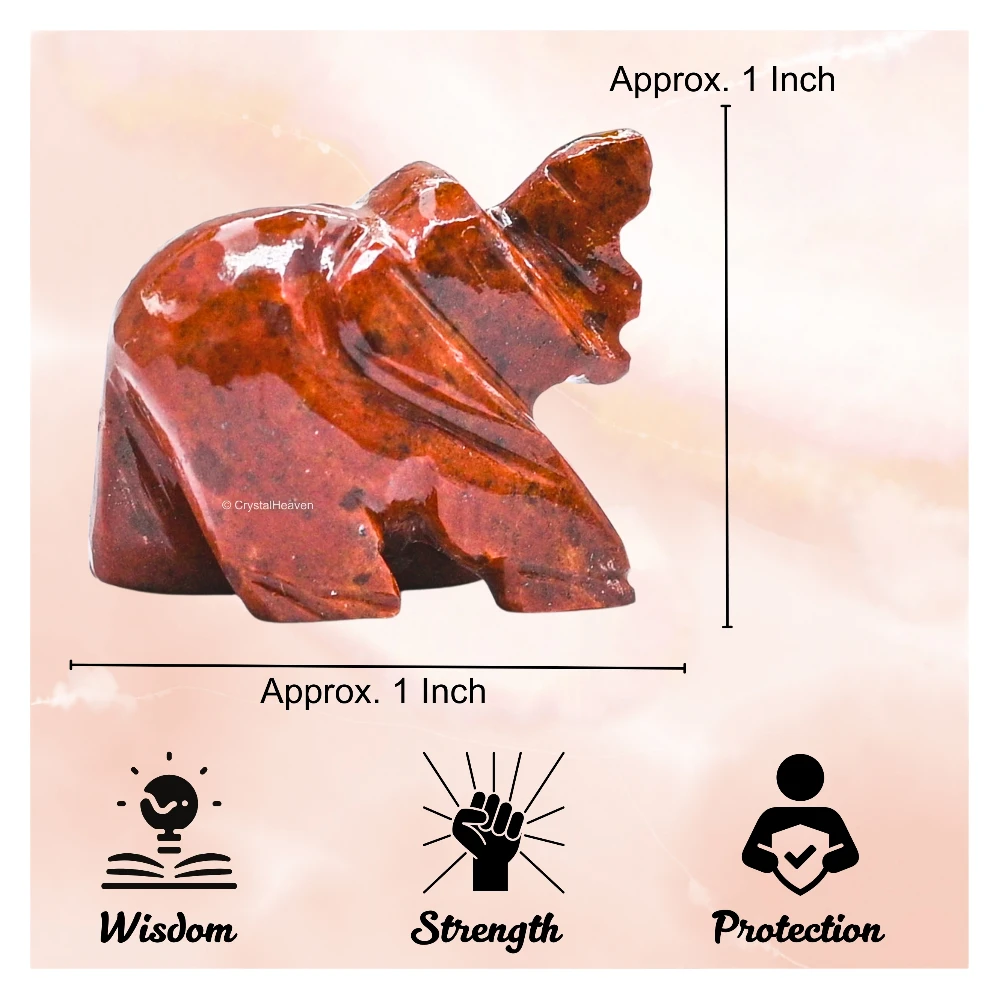 Red Jasper Crystal Elephant