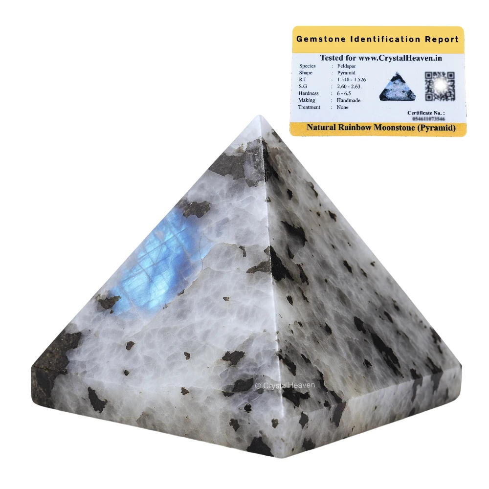 Rainbow Moonstone Pyramid (1 Inch)